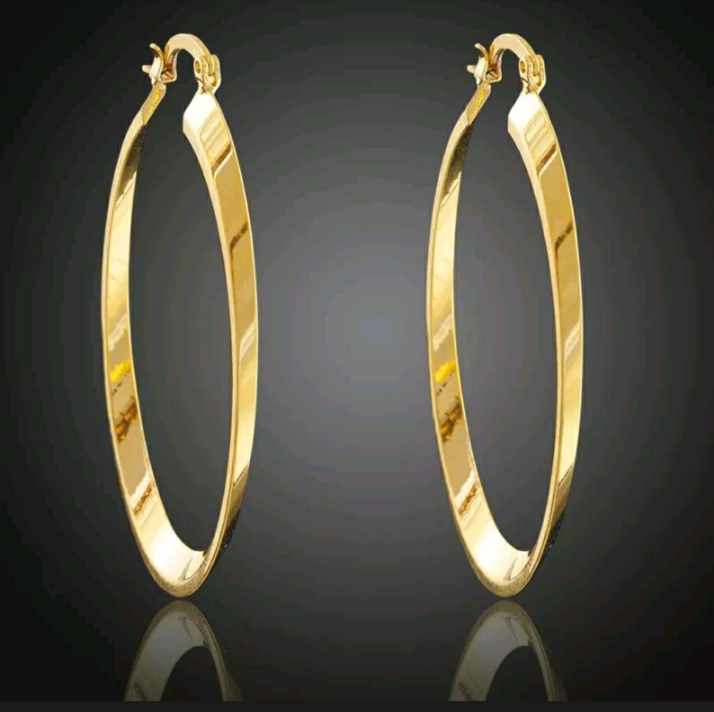 Gold Plated Hoop Earrings